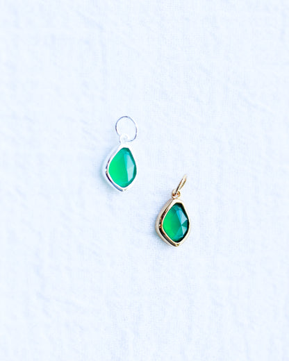Green Agate Charm, CH120