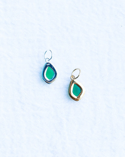 Green Agate Charm, CH120