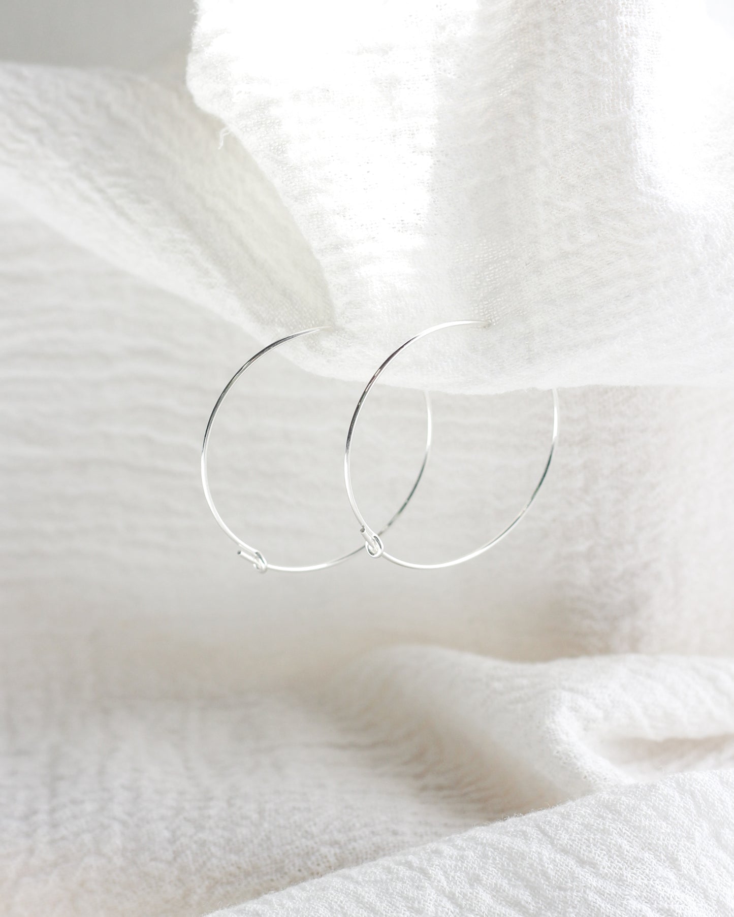 30x.70mm Wire Beading Hoop Earrings, E62