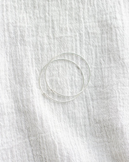 30x.70mm Wire Beading Hoop Earrings, E62