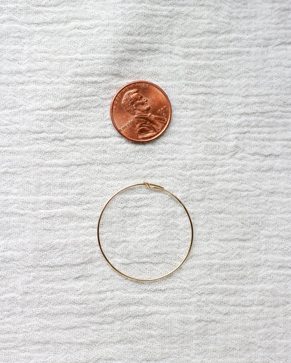 30x.70mm Wire Beading Hoop Earrings, E62