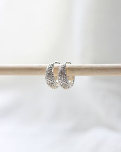 15mm Tapered Chunky Huggie Hoop Earrings, E2