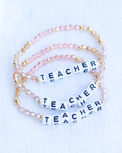 Teacher Stretch Bead Bracelet, BR28