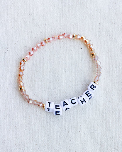 Teacher Stretch Bead Bracelet, BR28