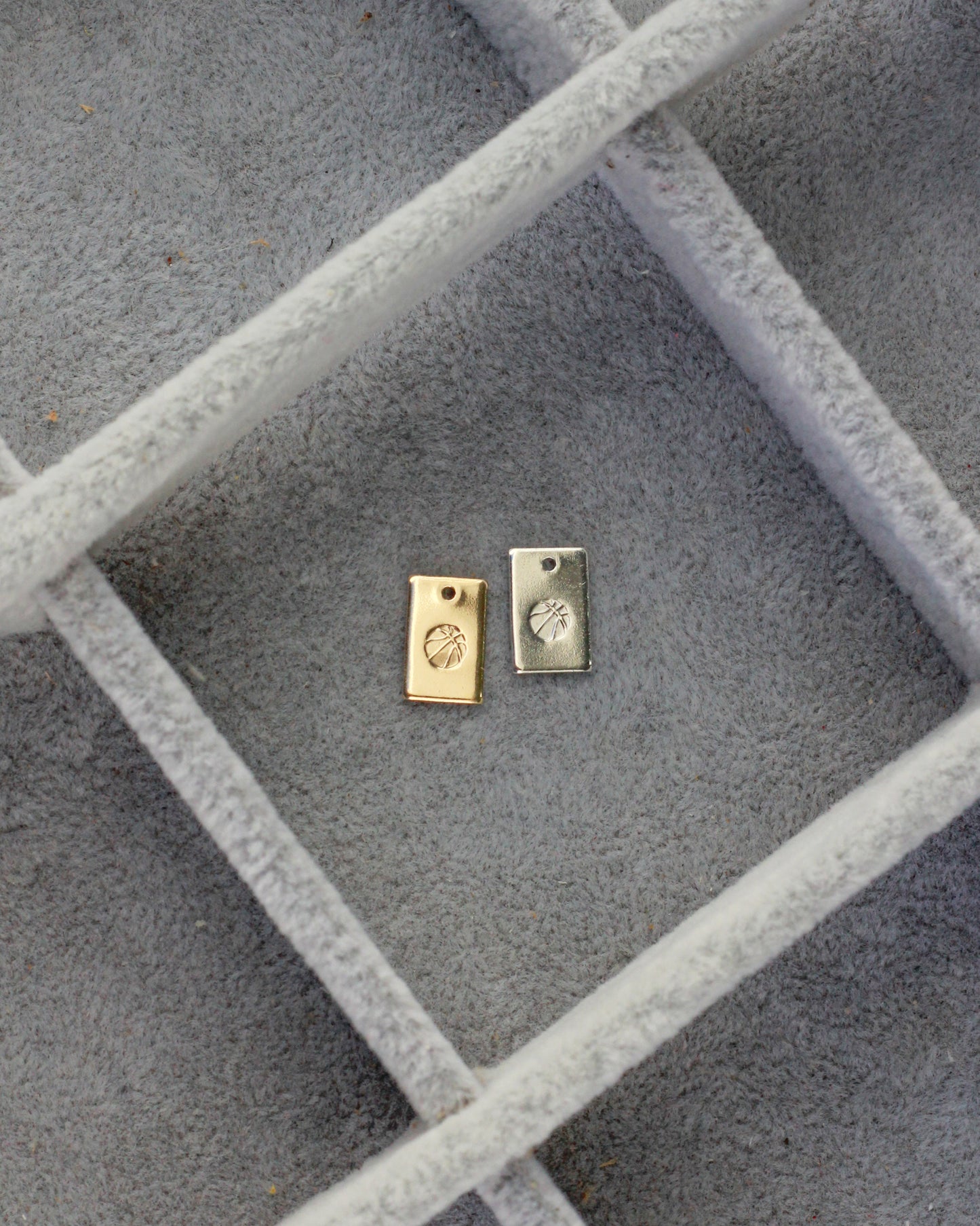 Basketball Rectangle Charm, CH266