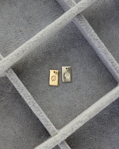 Basketball Rectangle Charm, CH266