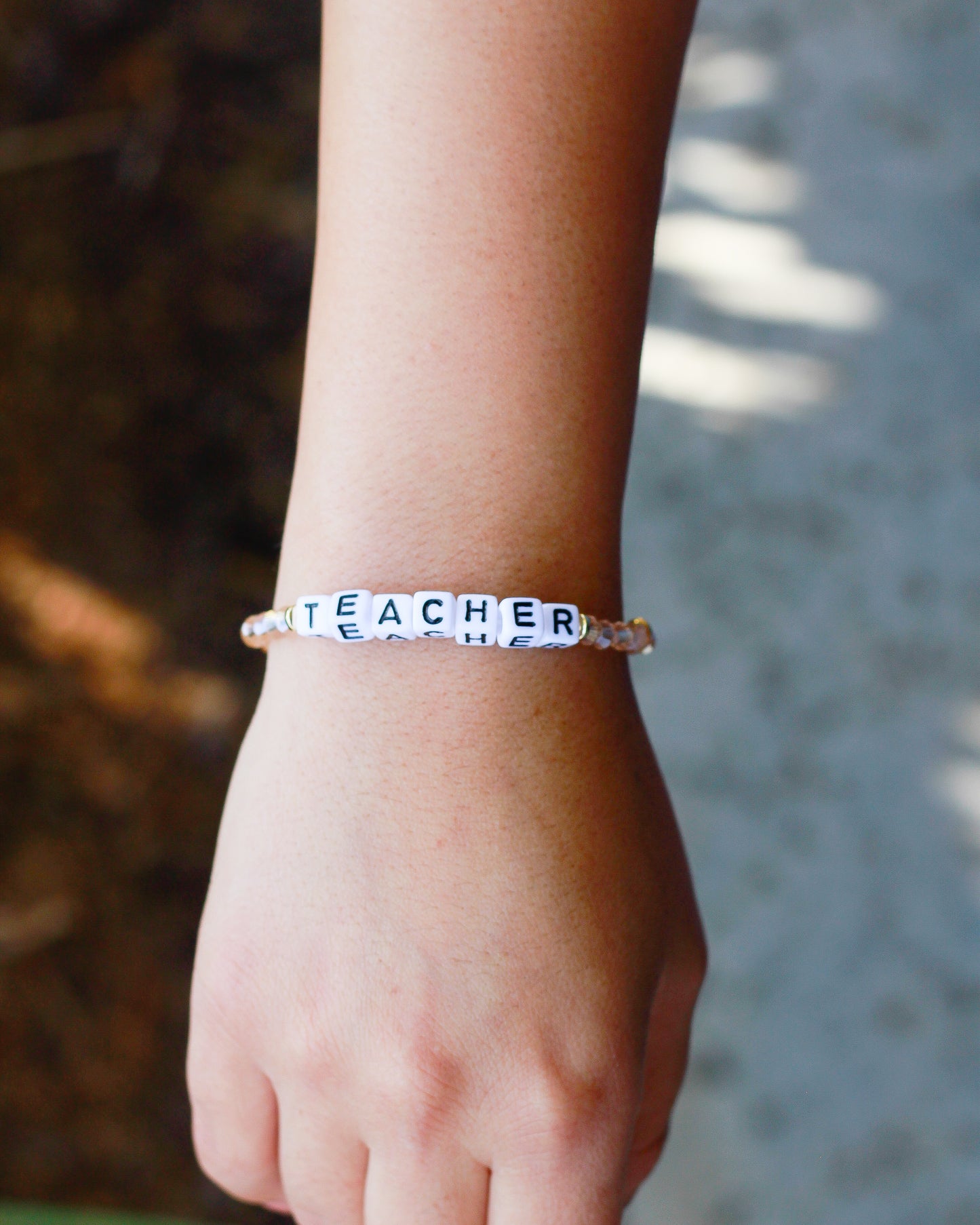 Teacher Stretch Bead Bracelet, BR28