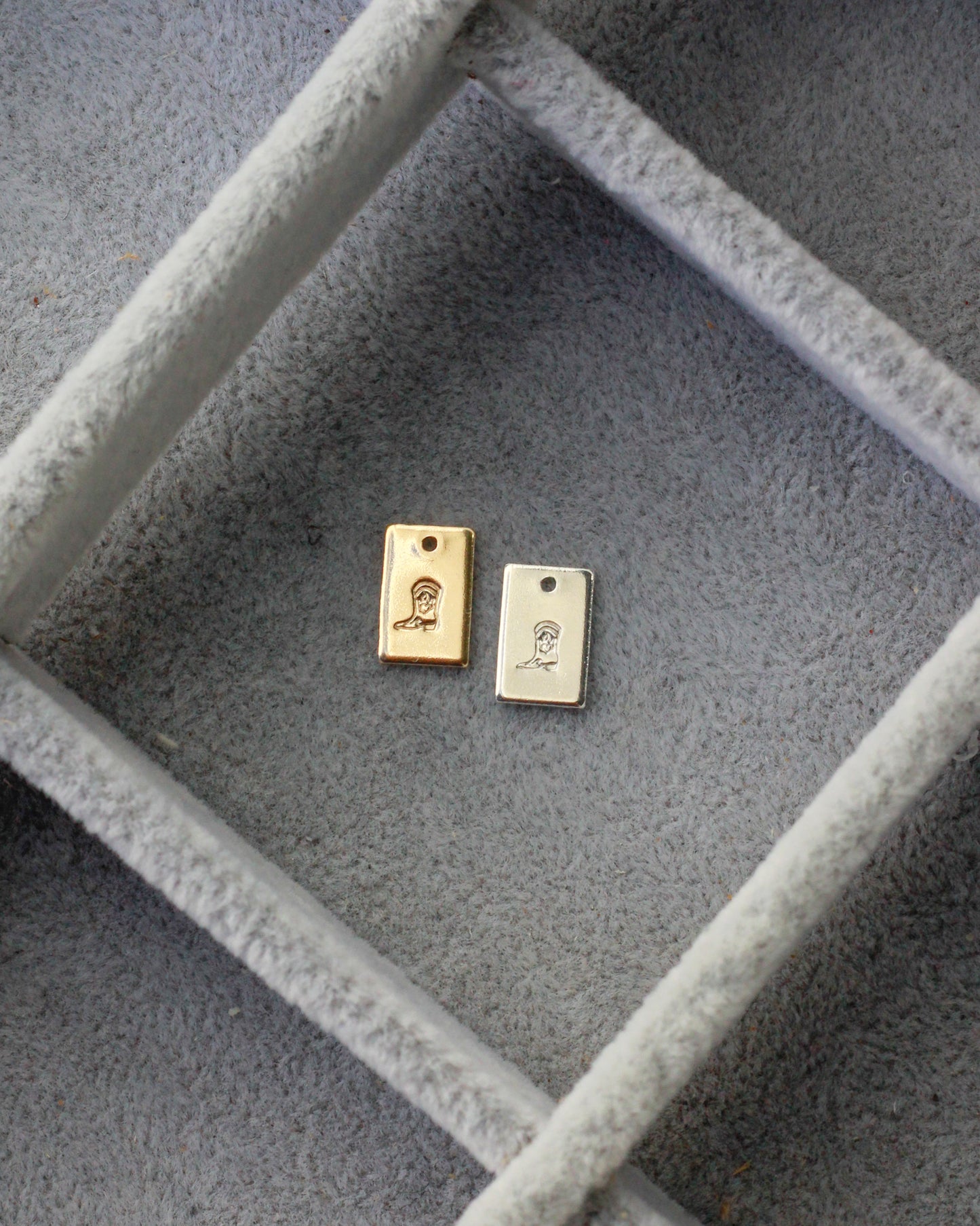 Cowboy Boot Rectangle Charm, CH266