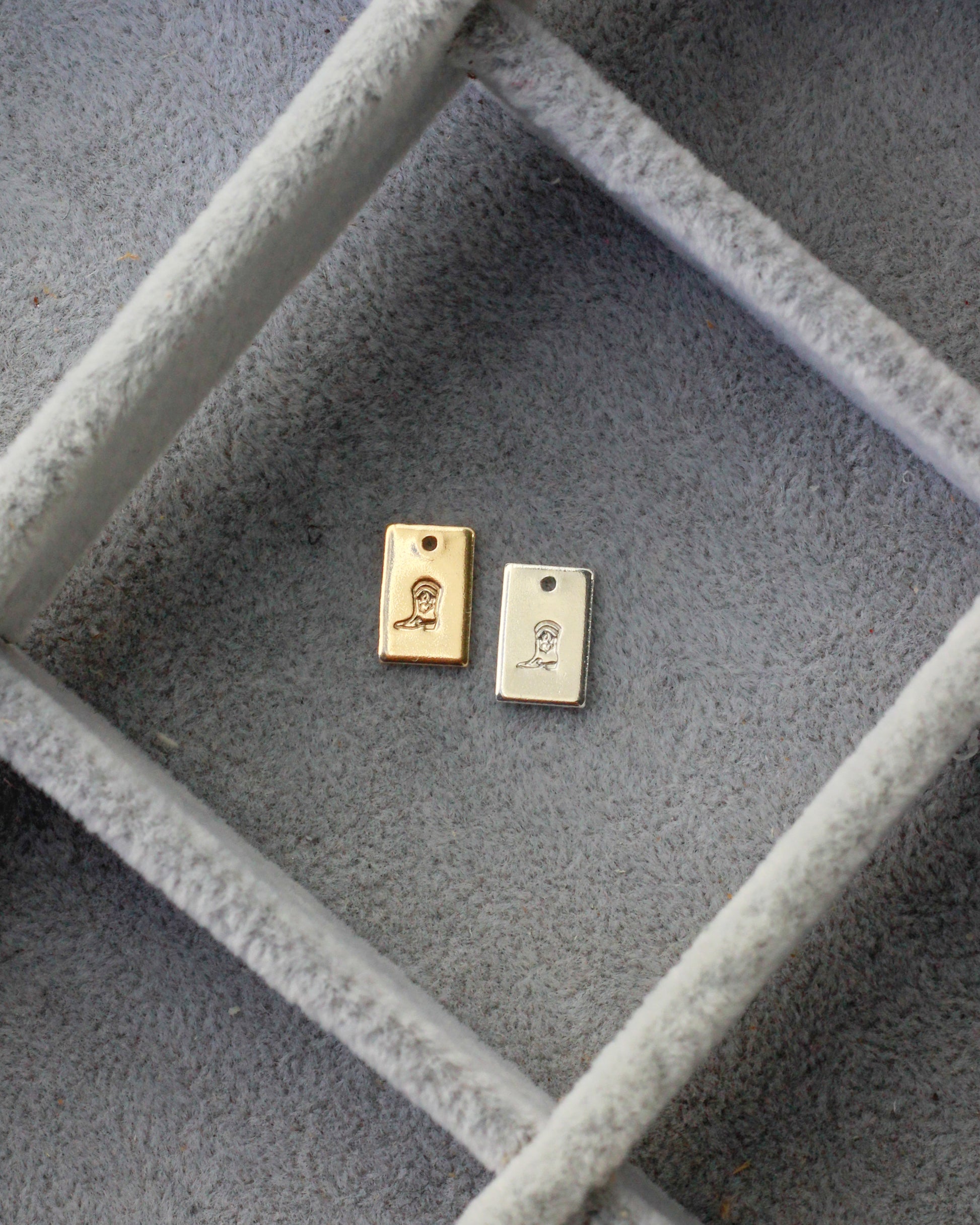 Cowboy Boot Rectangle Charm, CH266
