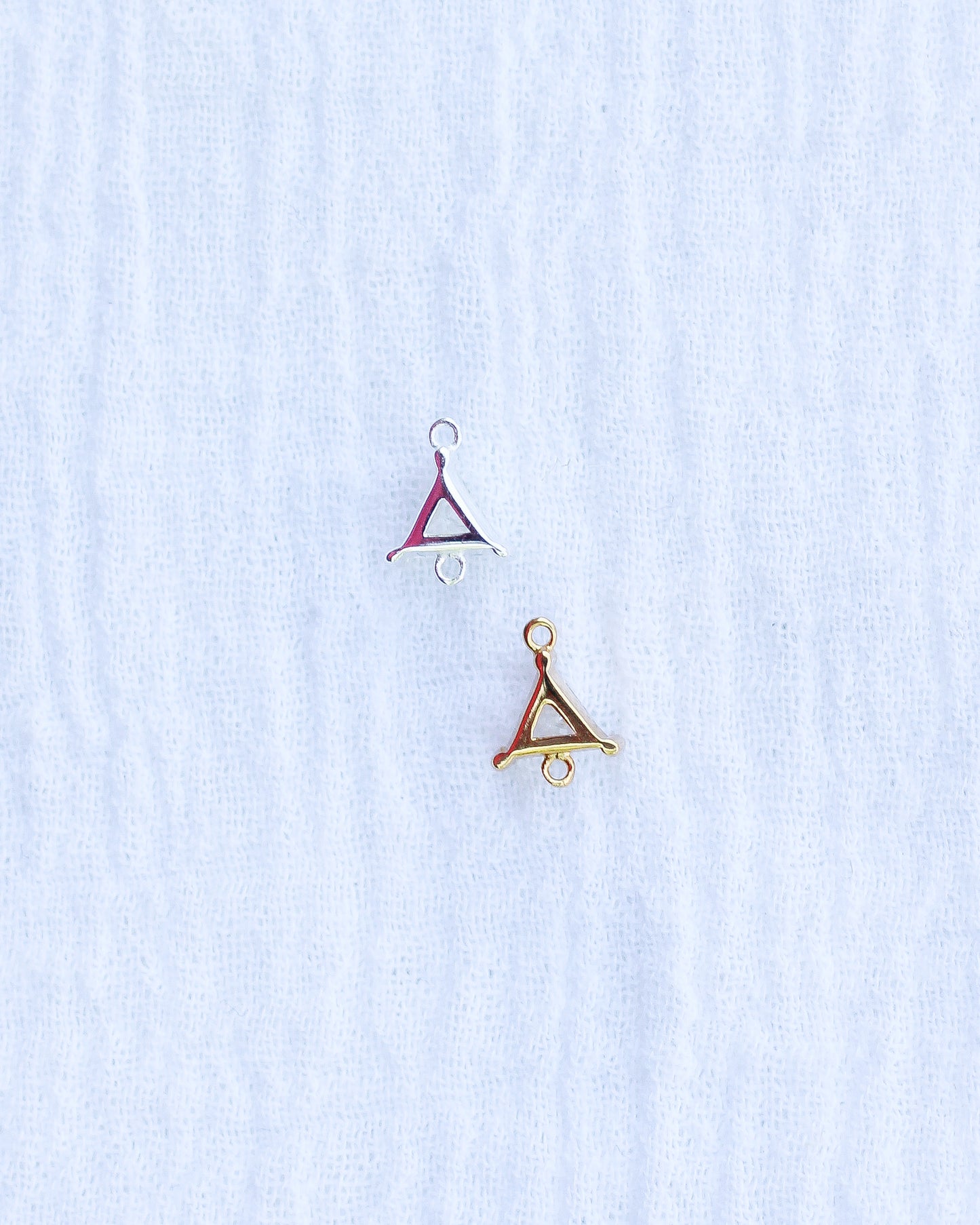 Trillion Cut CZ Connector Charm, CN178