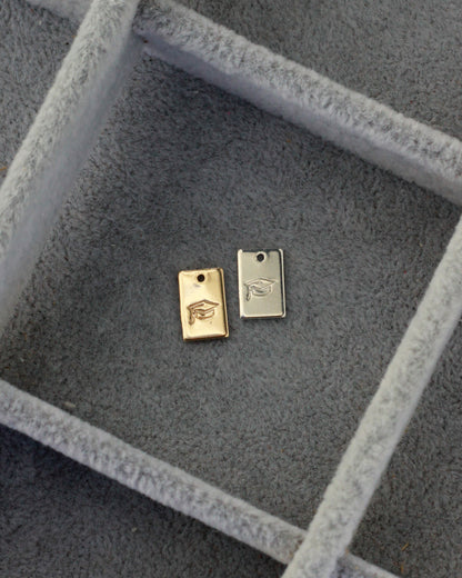 Grad Cap Rectangle Charm, CH266