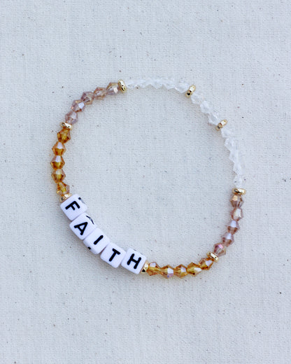 Faith Stretch Bead Bracelet, BR25