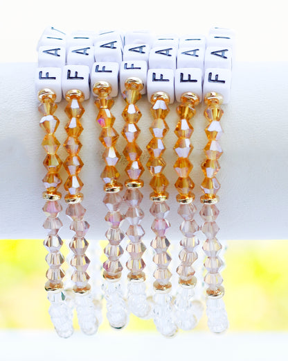 Faith Stretch Bead Bracelet, BR25