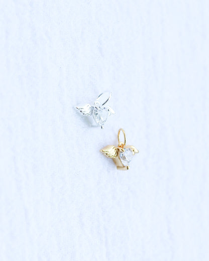 Angel Wings with CZ Heart Charm, CH112