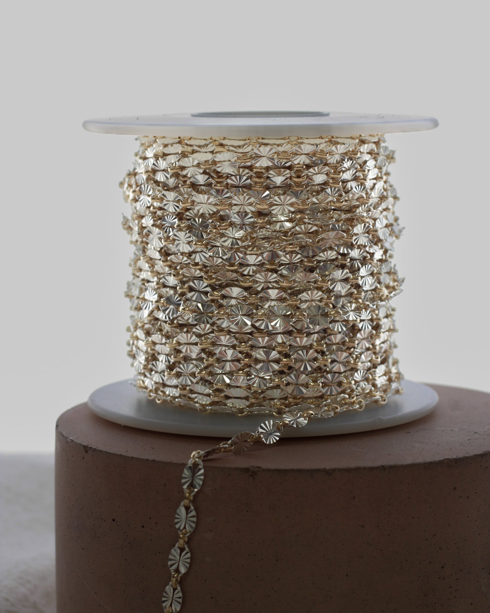 4.1mm mixed metal sunburst chain 1+1, M270
