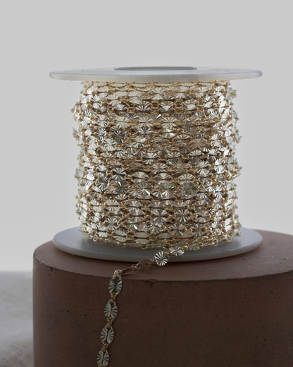 4.1mm mixed metal sunburst chain 1+1, M270