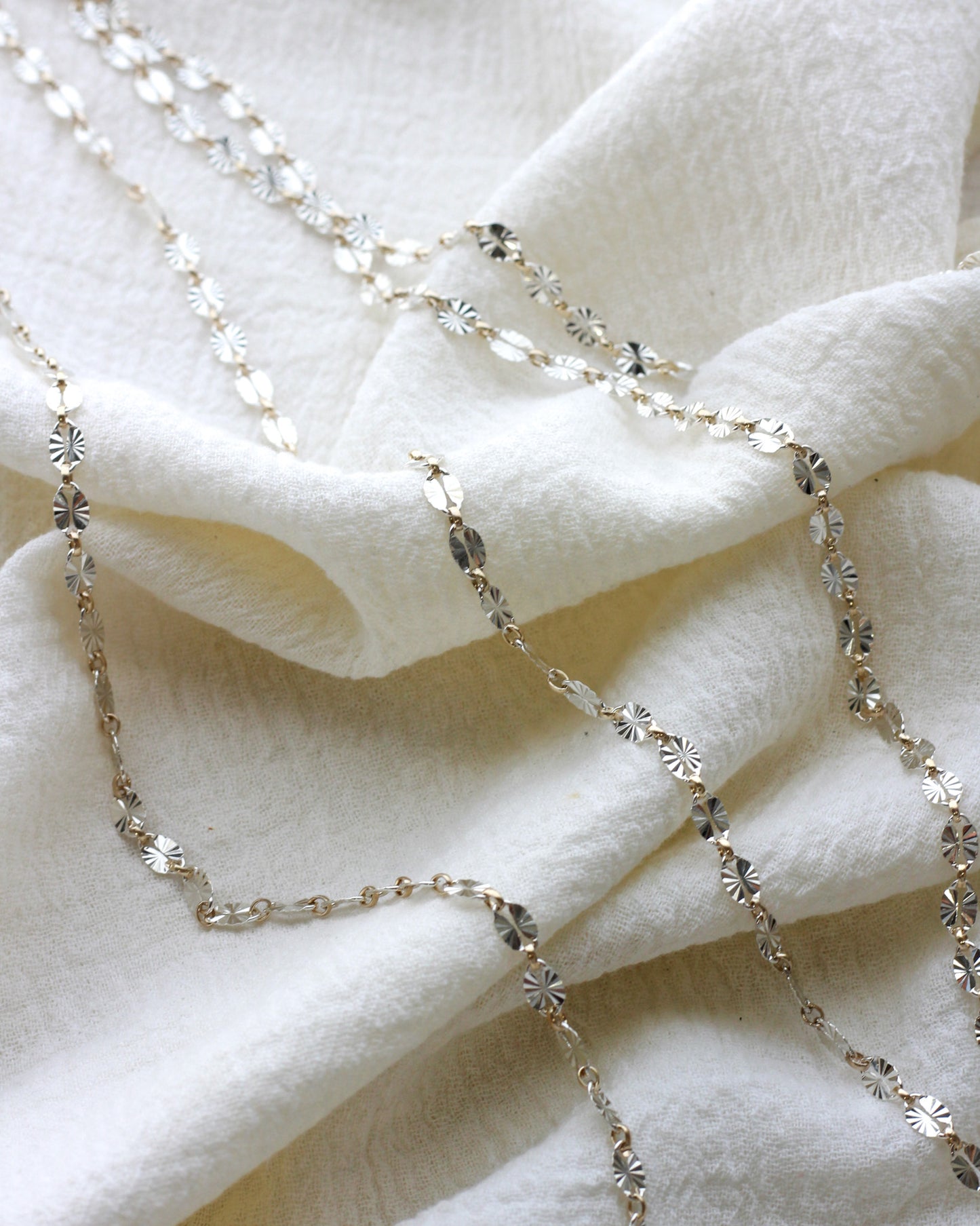 4.1mm mixed metal sunburst chain 1+1, M270