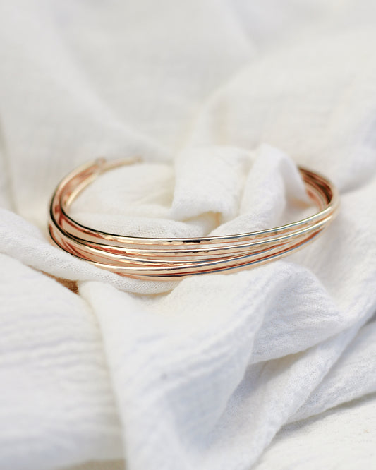 Hammered Bangle Cuff Bracelet, BR34