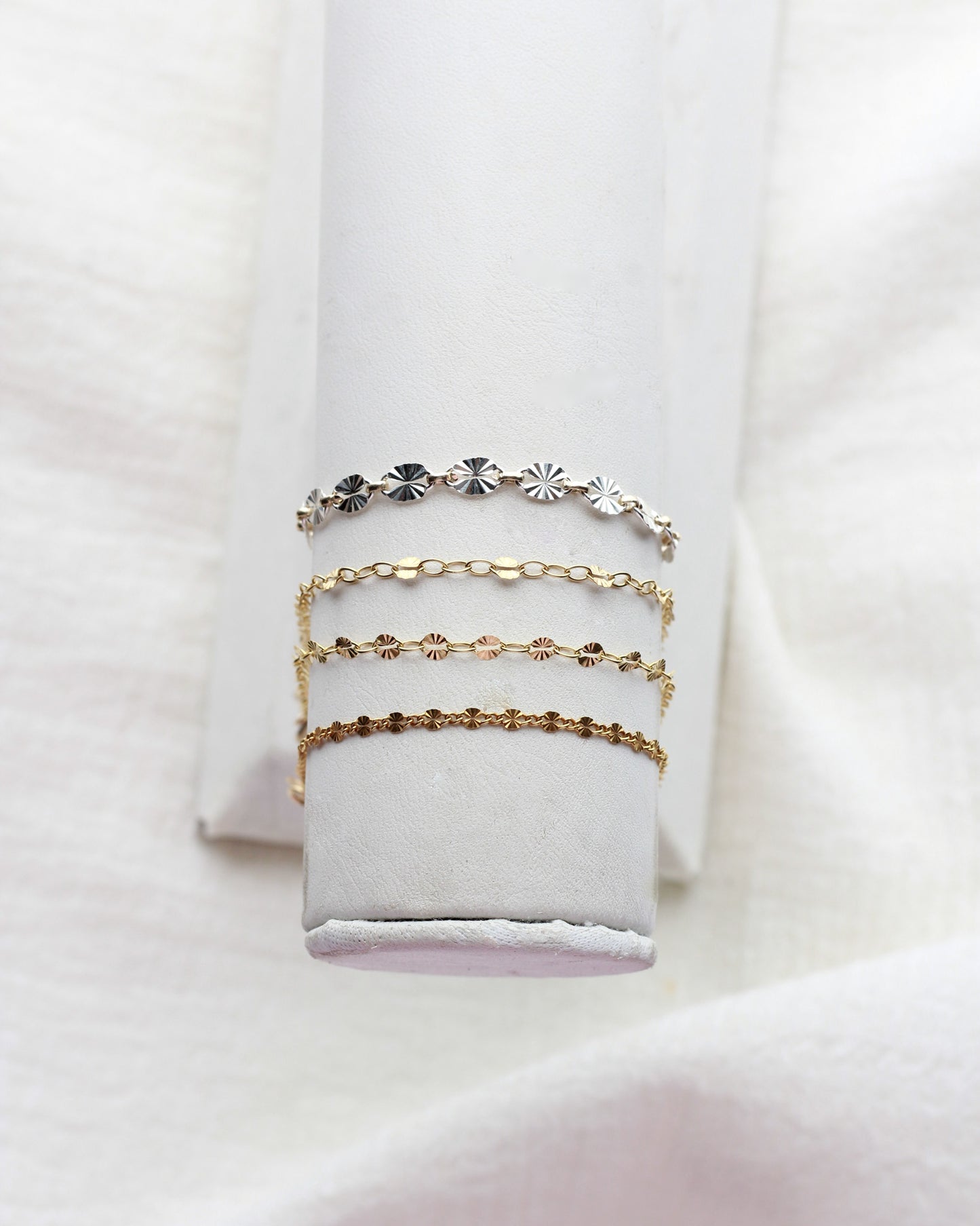 4.1mm mixed metal sunburst chain 1+1, M270