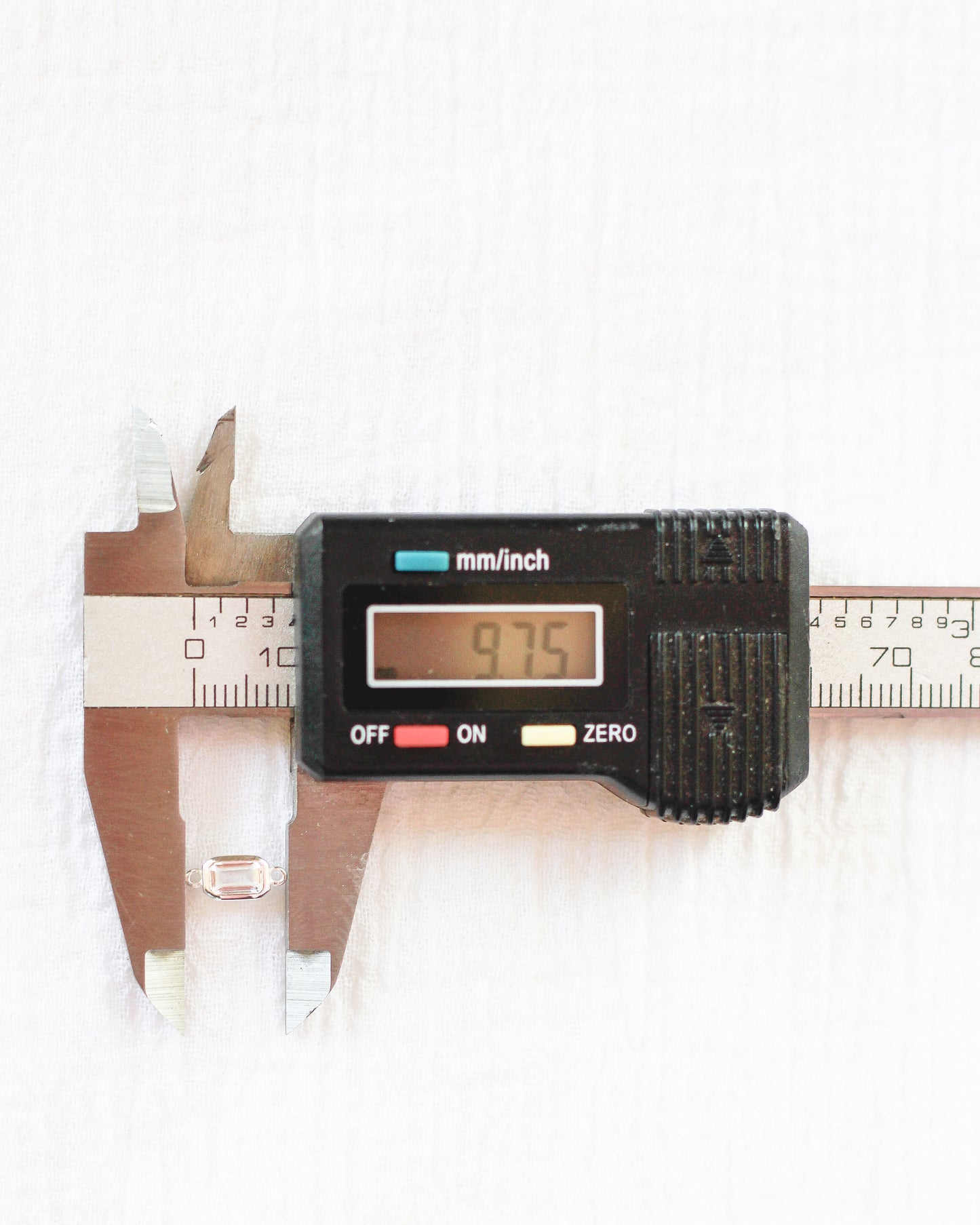 Emerald Cut CZ Connector, CN124