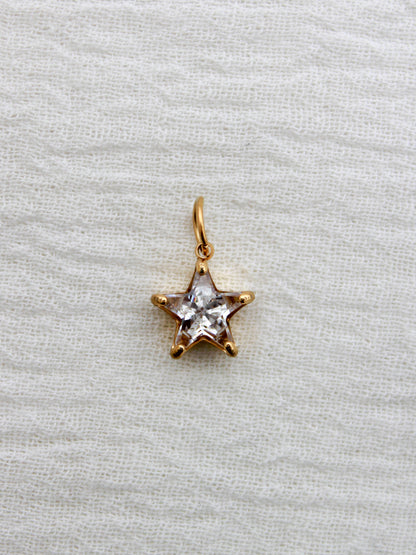 Star PVD Charm, White Zircon, CH321