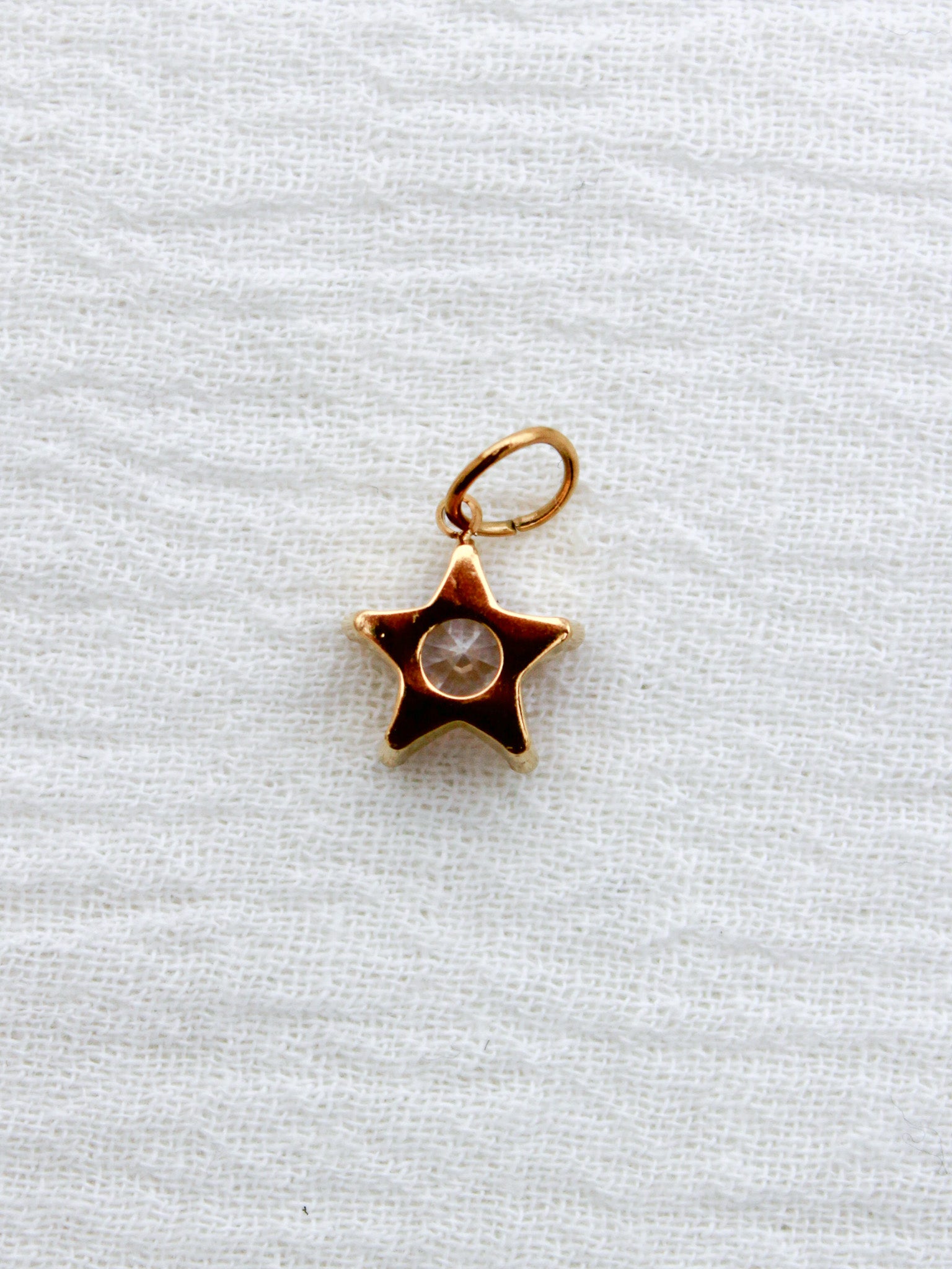 Star PVD Charm, White Zircon, CH321