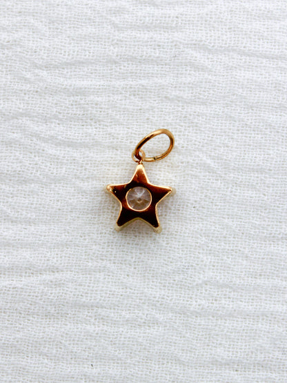 Star PVD Charm, White Zircon, CH321