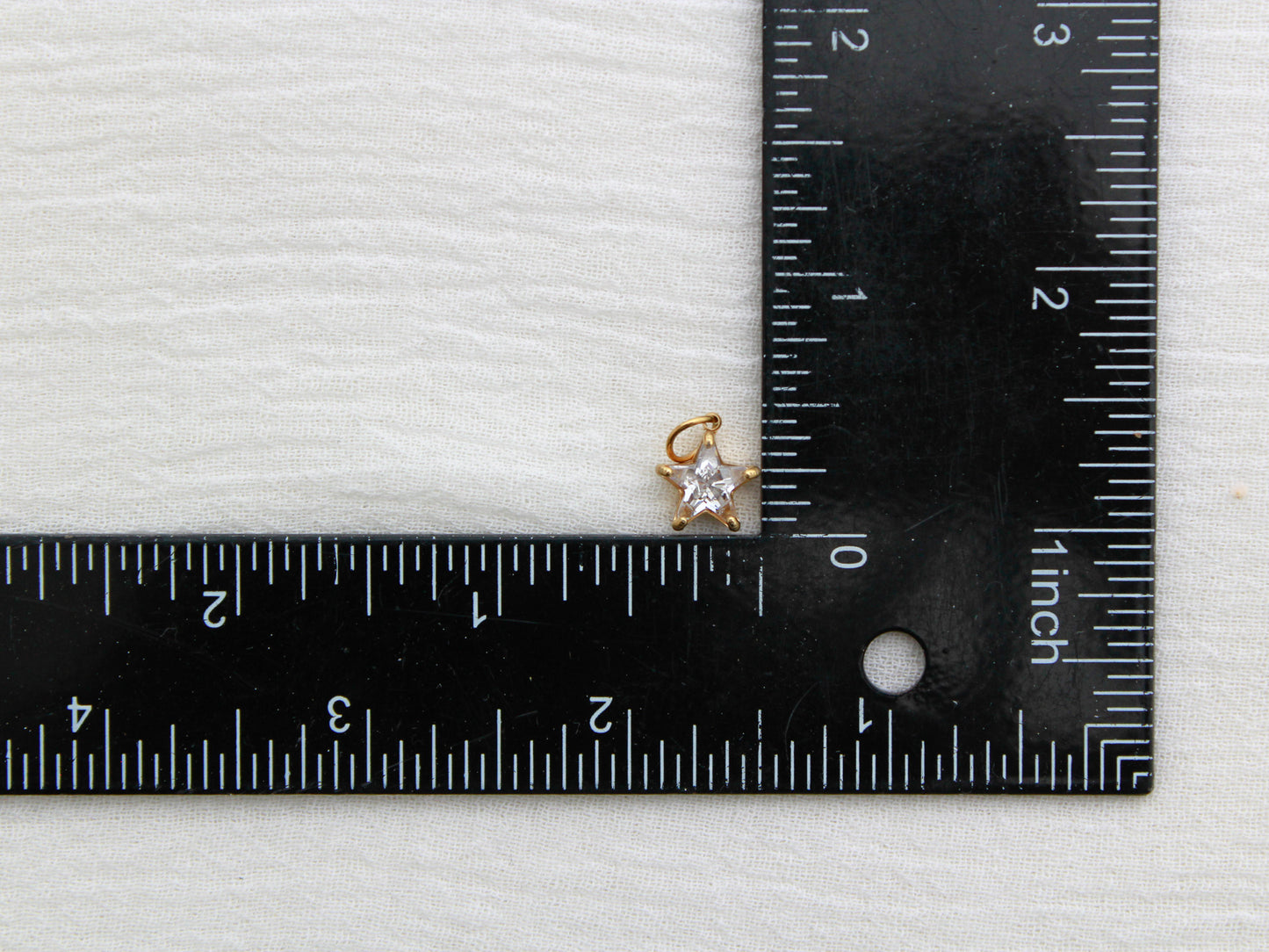 Star PVD Charm, White Zircon, CH321