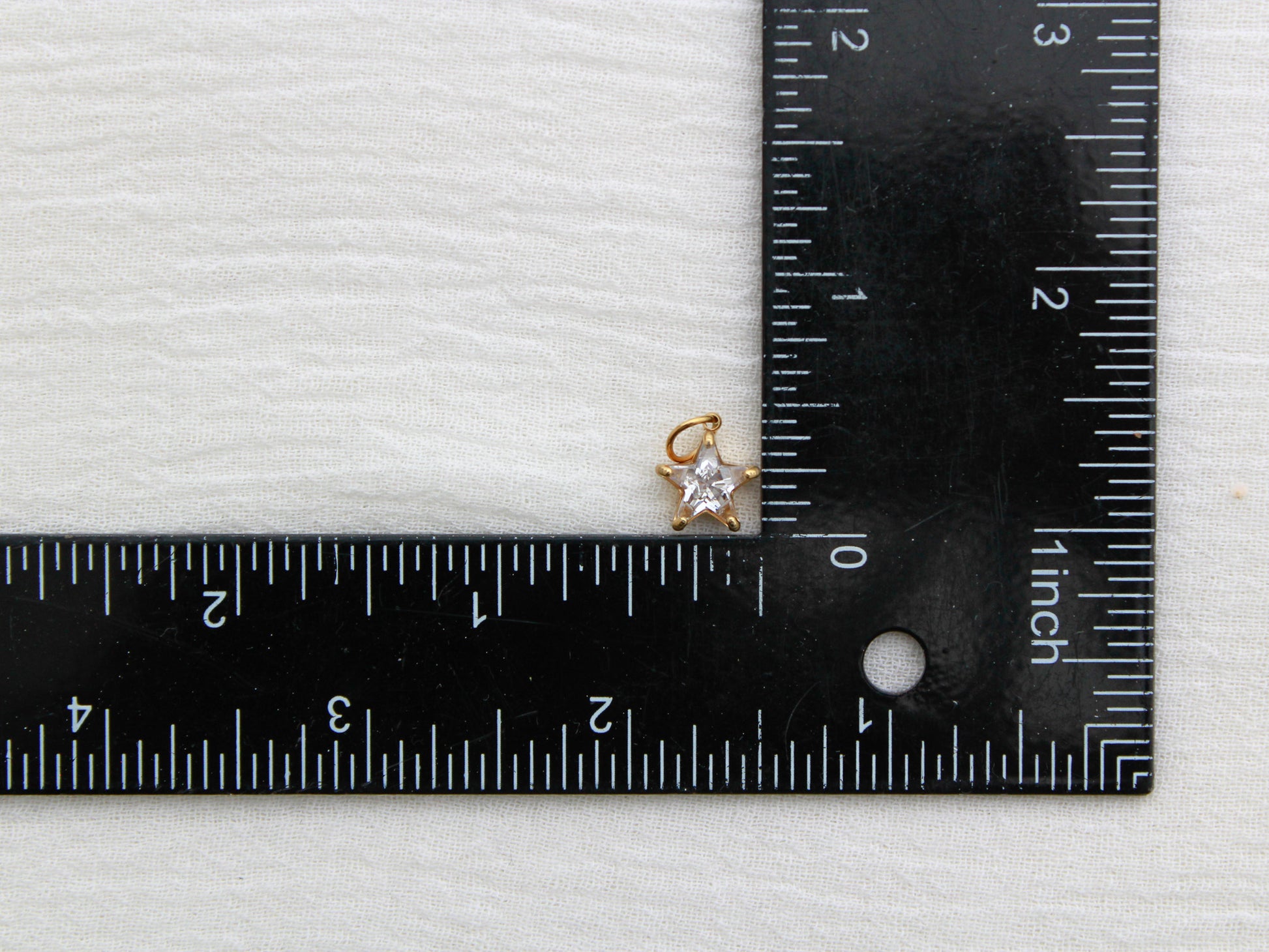 Star PVD Charm, White Zircon, CH321