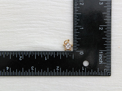 Star PVD Charm, White Zircon, CH321