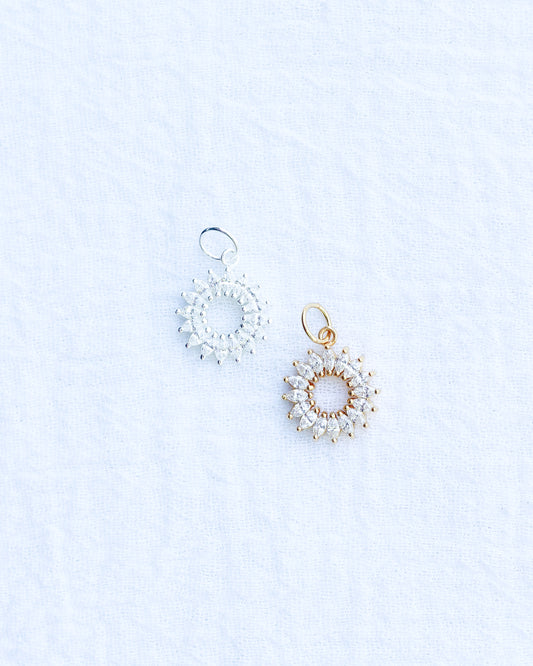CZ Marquise Open Circle Charm, CH121