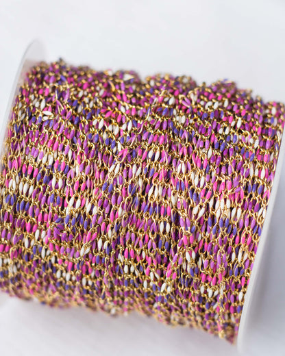 Pink and Purple Enamel Chain, GP138