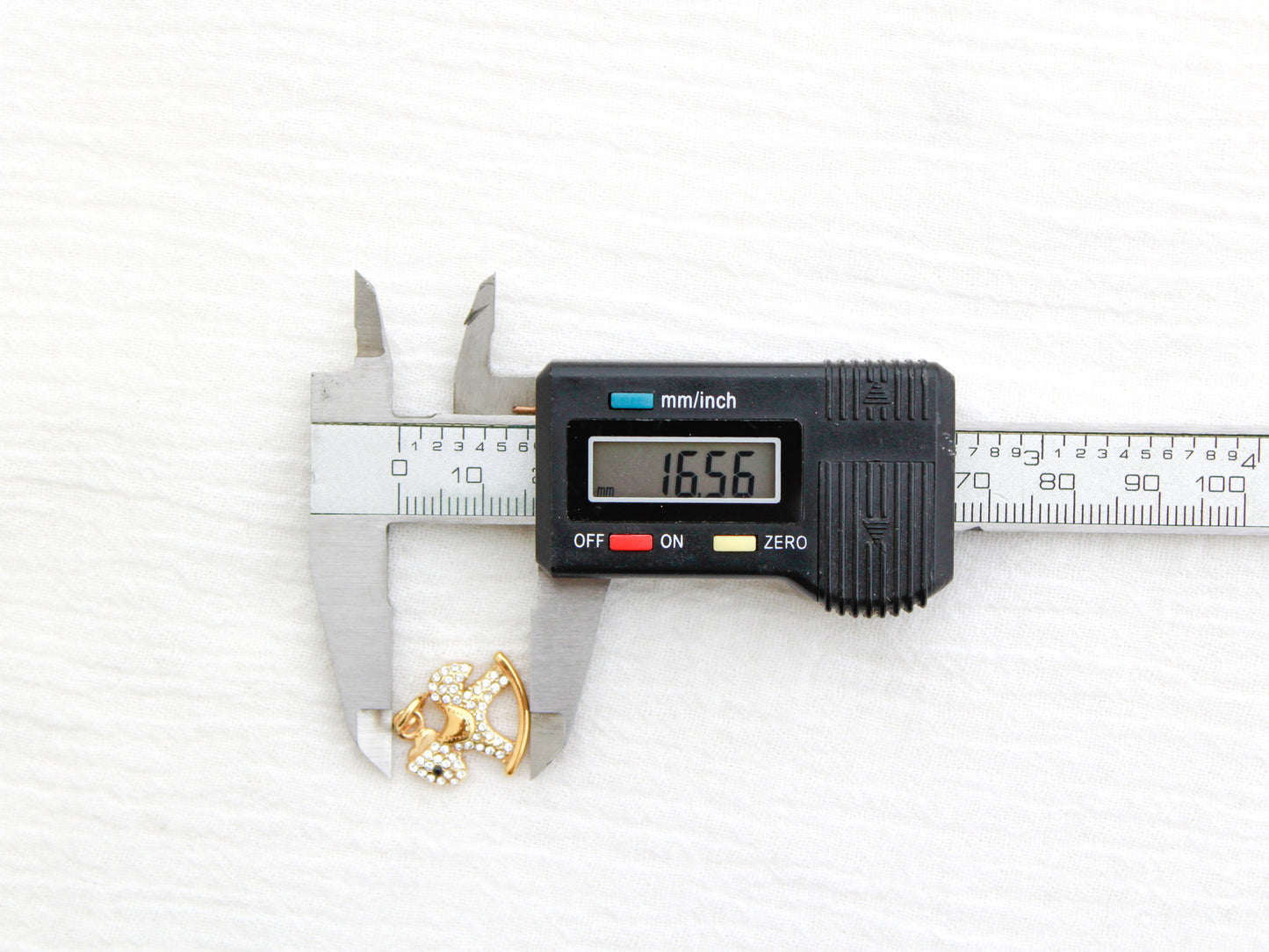 Rocking Horse PVD Charm, White Zircon, CH326