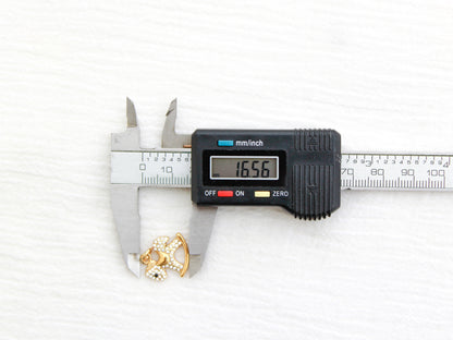 Rocking Horse PVD Charm, White Zircon, CH326