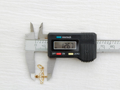 Bow & Arrow PVD Charm, White Zircon, CH329