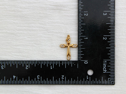 Cross PVD Charm, White Zircon, CH328