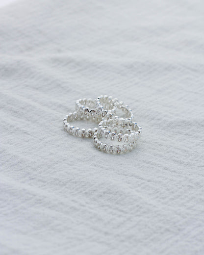 Oval Bar Full Stacking Ring, R52