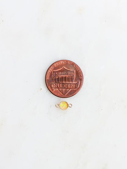 4mm Yellow Opal Connector, CN242