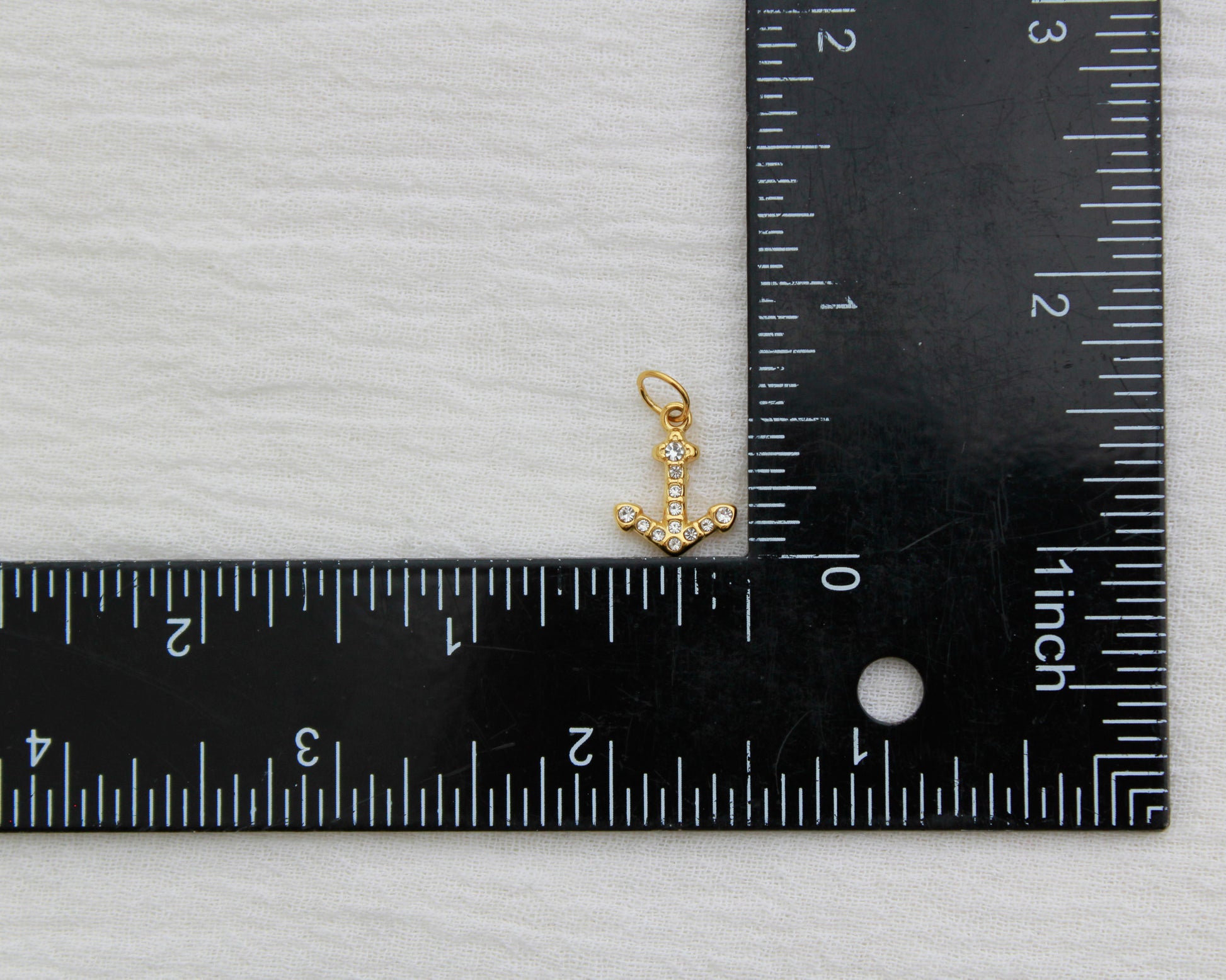 Anchor PVD Charm with CZ, CH338
