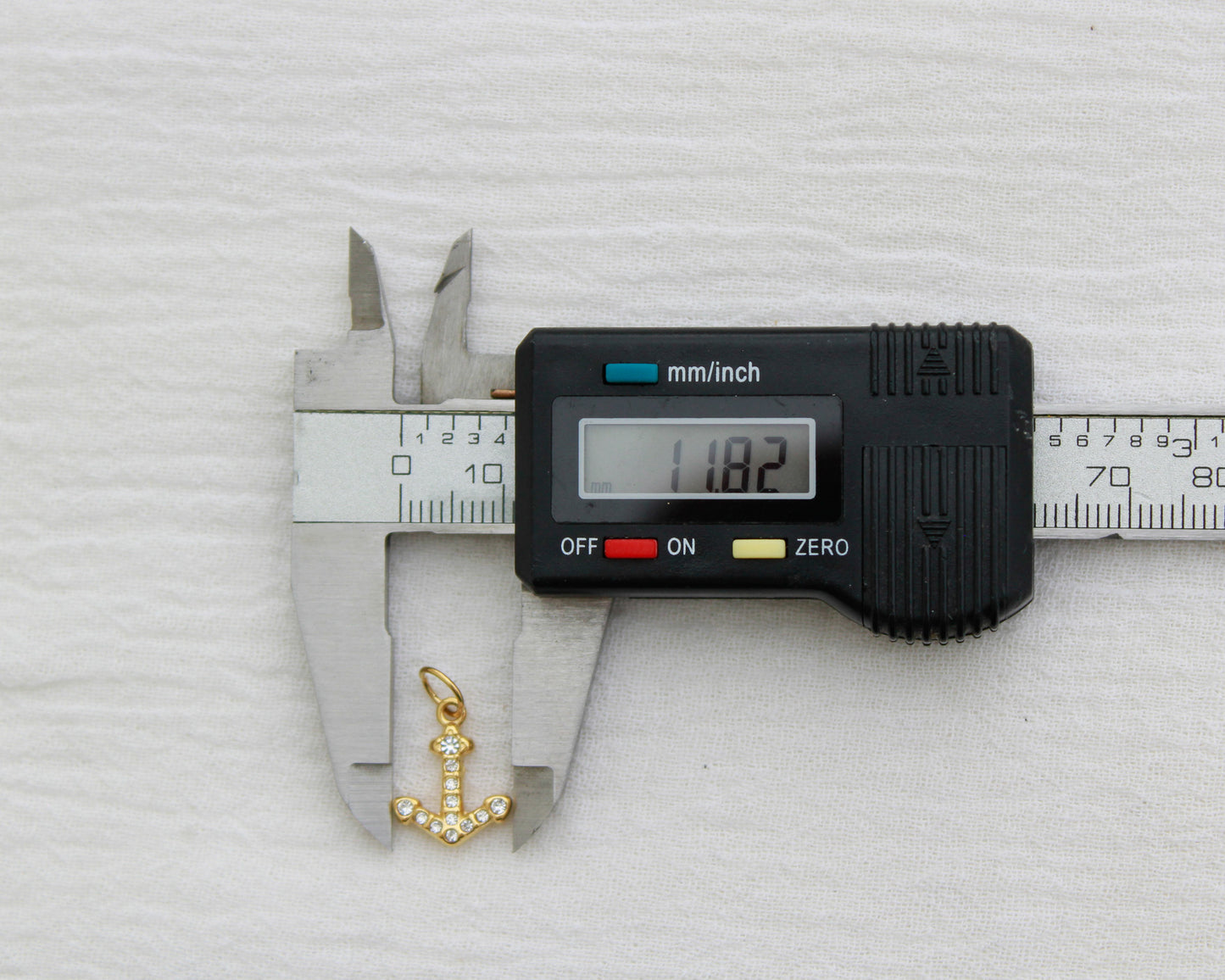 Anchor PVD Charm with CZ, CH338