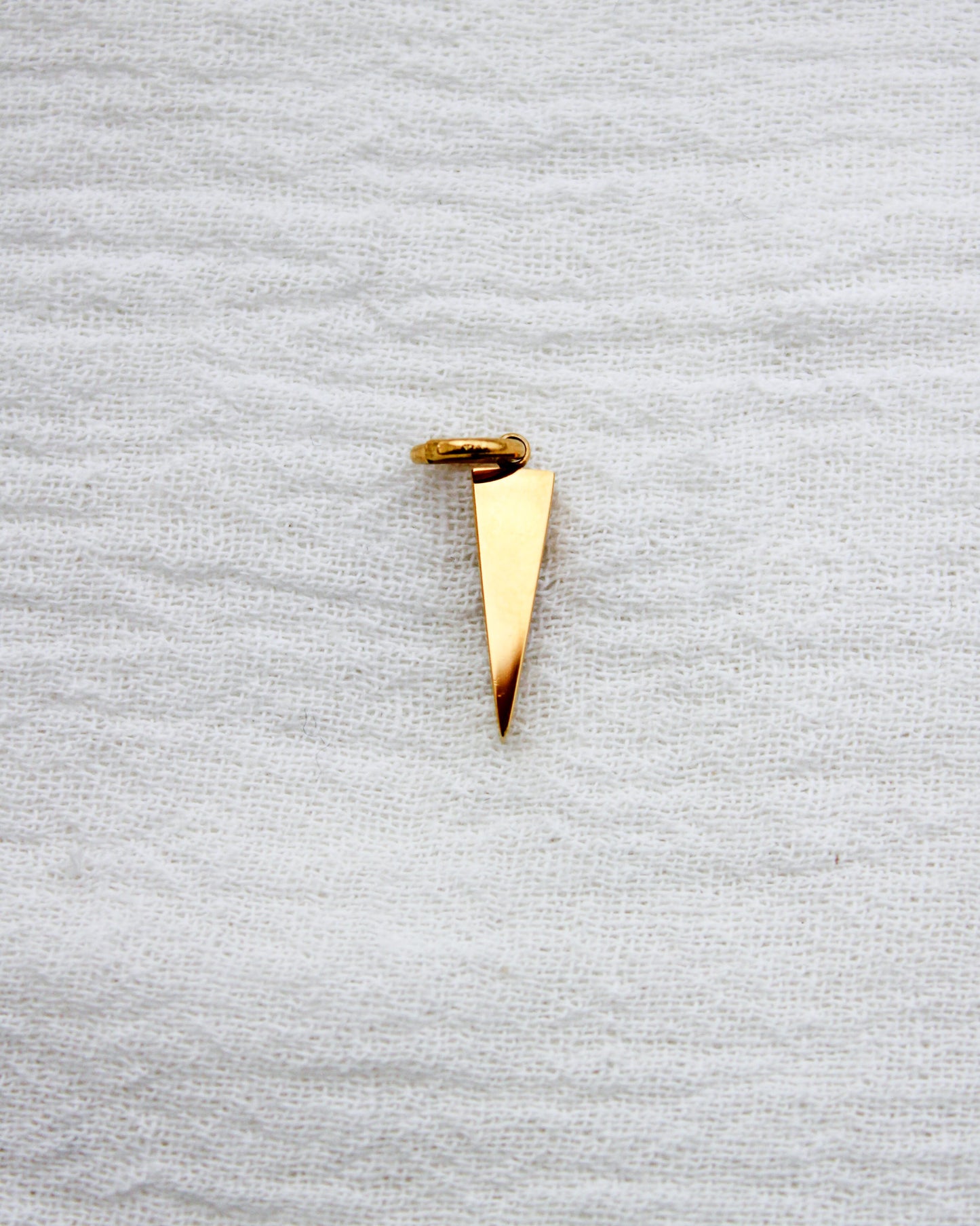 Cubic Zirconia Triangle PVD Charm, CH348