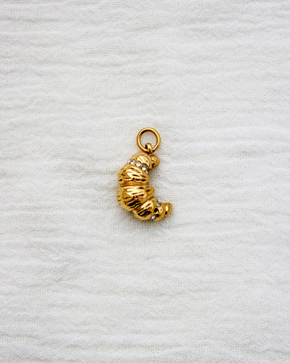 Croissant PVD Charm with CZ, CH351
