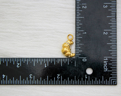 Croissant PVD Charm with CZ, CH351