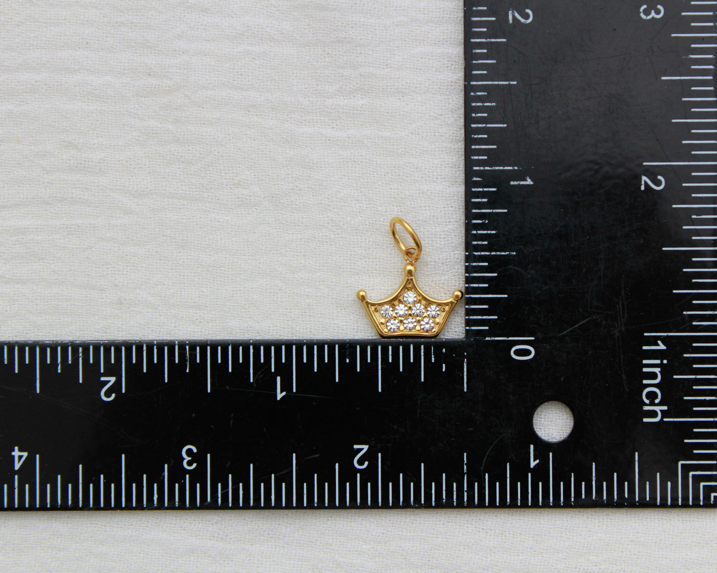 Crown PVD Charm with Cubic Zirconia, CH356