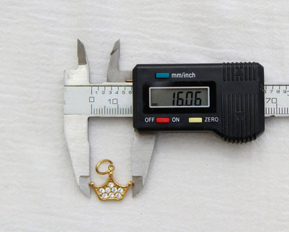 Crown PVD Charm with Cubic Zirconia, CH356