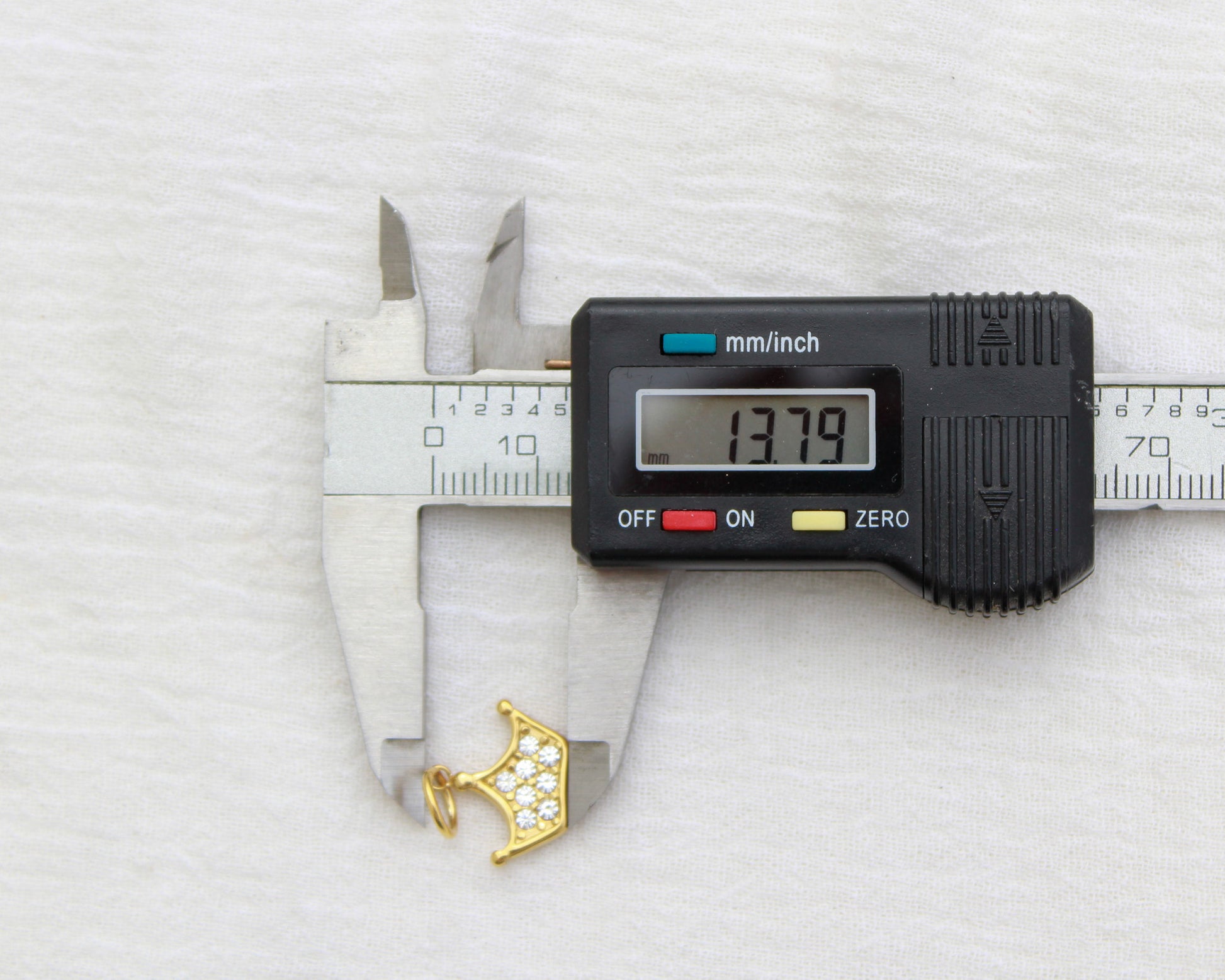 Crown PVD Charm with Cubic Zirconia, CH356