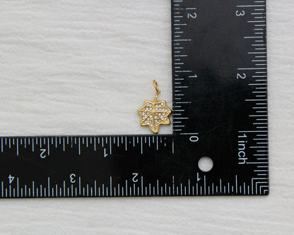 Leaf PVD Charm with Cubic Zirconia, CH358