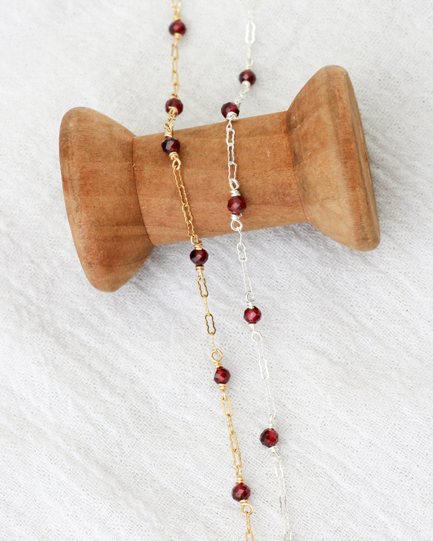 Genuine Red Garnet Chain, S96, G96