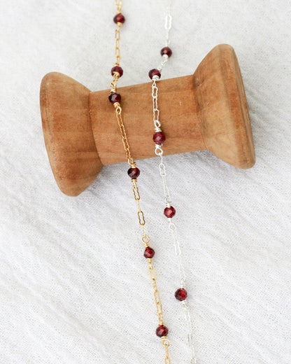 Genuine Red Garnet Chain, S96, G96
