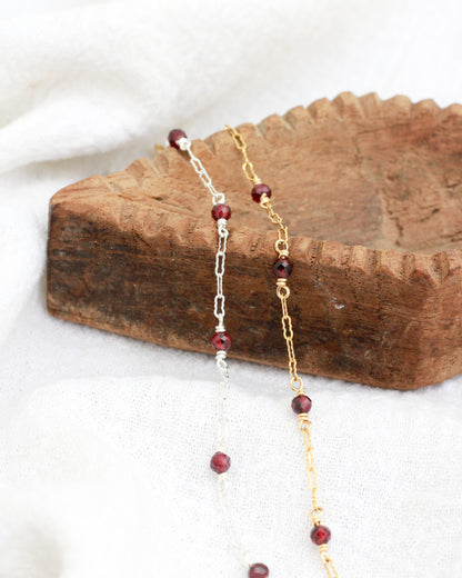 Genuine Red Garnet Chain, S96, G96